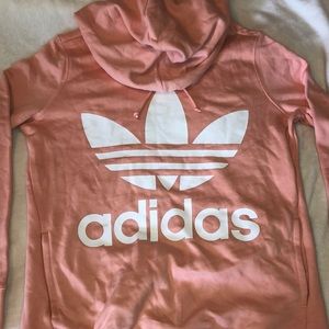 adidas light pink hoodie